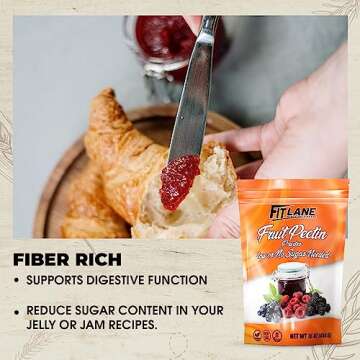 Low Sugar Pectin for Canning Jam and Jellies - Natural, Vegan and NON-GMO - Premium Bulk Ingredient for Jam - 1 lb (16 oz) Value Size Bag by Fit Lane Nutrition