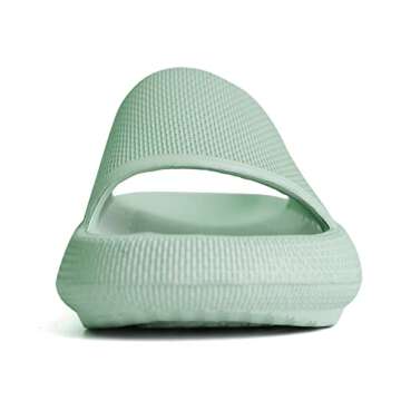 WYSBAOSHU Kid's Cloud Slides Girls Boys Pillow Slippers Non-Slip Summer Beach Shoes Green