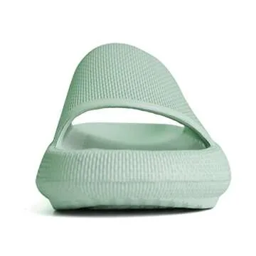 WYSBAOSHU Kid's Cloud Slides Girls Boys Pillow Slippers Non-Slip Summer Beach Shoes Green