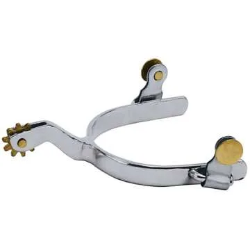 Weaver Leather Women's Roping Spur with Plain Band, 1.75, Silver