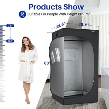 Portable Steam Sauna Box Fast Heating Foldable Remote Control