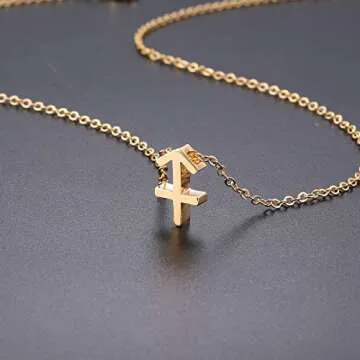 Zealmer Cyberny Women 18K Gold Plated Sagittarius Pendant Necklace 18"