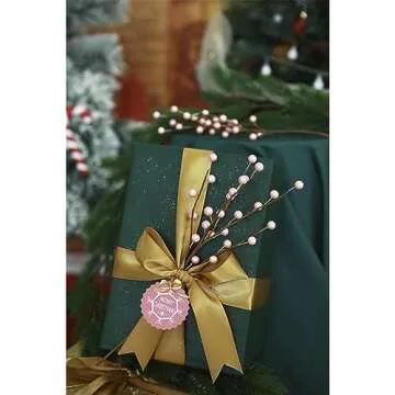 Artificial Pink Berry Stems for Christmas Decor (12 Pack)