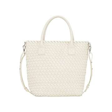 ILSE JACOBSEN HORNBAEK BAG08TOTE Woven Bag (Egg White/Silver)