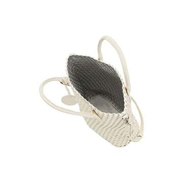 ILSE JACOBSEN HORNBAEK BAG08TOTE Woven Bag (Egg White/Silver)
