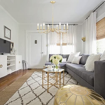 Elegant 8-Light Gold Chandelier for Home Décor