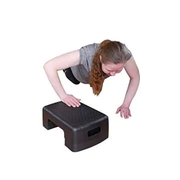 KOVOT Workout Step with Risers, Mobility Stool for Seniors, Kids & Pets - 4 Levels, Adjustable Height 4" To 10" - Lightweight & Portable (17" Long)