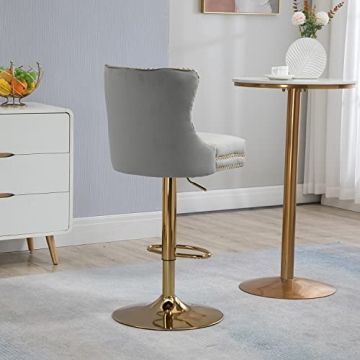 Adjustable Velvet Bar Stools Set of 2 for Modern Spaces