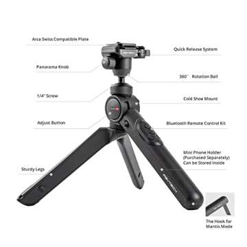 MantisPod 2.0 Mini Vlogging Tripod with Bluetooth Remote