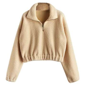 ZAFUL Women's Sherpa Pullover for Ultimate Comfort