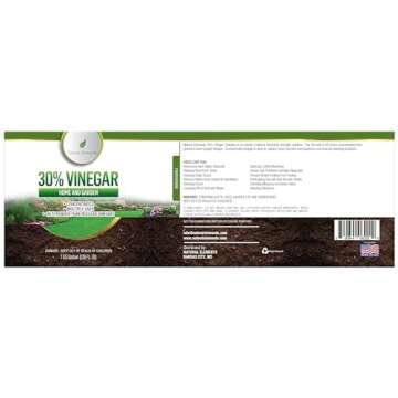 Natural Elements 30% Vinegar | Home & Garden | 6X Cleaning Power | Multiple Uses | 1 Gallon