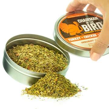 Chairman of the Bird Gourmet Turkey Rub - Thanksgiving All-In-One Herb Seasoning - Dry Brine Kit, St...