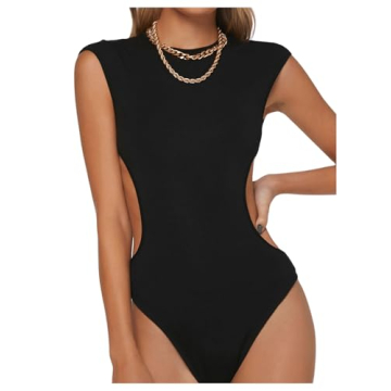 Stylish Milumia Women's Sleeveless Cut Out Bodysuit