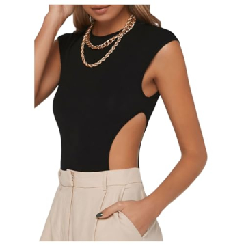 Stylish Milumia Women's Sleeveless Cut Out Bodysuit