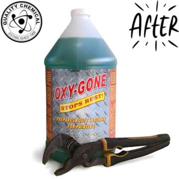 Quality Chemical Oxy-Gone Rust Remover and Metal Treatment - Rust Reformer, Rust Remover, Metal Rust Remover, Rust Neutralizer for Metal, Rust Converter, Remover, Rust Remover - 128 oz (COMBO)