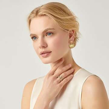 Stunning WOWORAMA Gold Seashell Earrings for Women