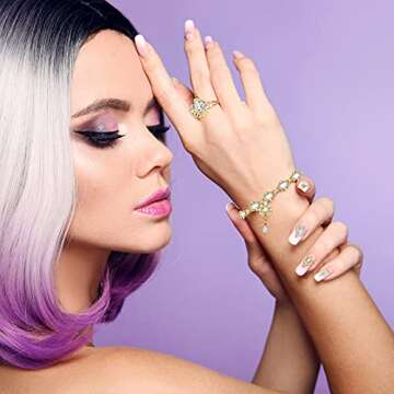 72 Pcs Nail Jewelry Rhinestones 3D Heart Nail Charms Pearl Nail Gems Silver Nail Charms Dangle Nail Jewelry Nail Art Rhinestones for Nails DIY Accessories Supplies Crafting, Gold, Silver, 18 Styles