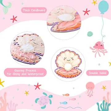 Kids Mermaid Lacing Cards for Toddler Skills Development