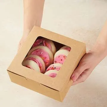 Organize Your Treats with 50 Pack 6x6 Bakery Boxes