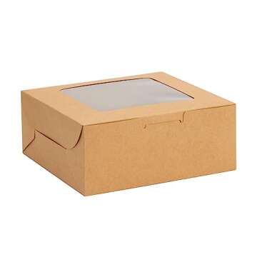 Organize Your Treats with 50 Pack 6x6 Bakery Boxes