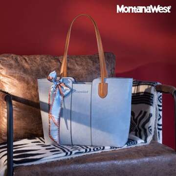 Chic Montana West Vegan Leather Tote Bag for Women