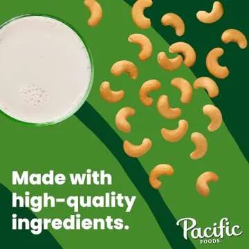 Pacific Foods Original Unsweetened Cashew Milk, Plant Based Milk, 32 oz Carton (Case of 6)