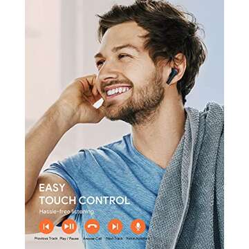 WENKEY True Wireless Earbuds with Bluetooth 5.3