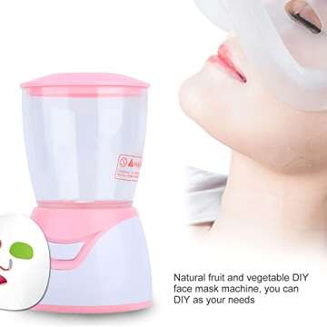 ZJchao Face Mask Machine, Fruit Vegetable Collagen Mask Make Machine Mini DIY Automatic Facial Cream Making With 32Pcs Mask Making Collagen Capsules
