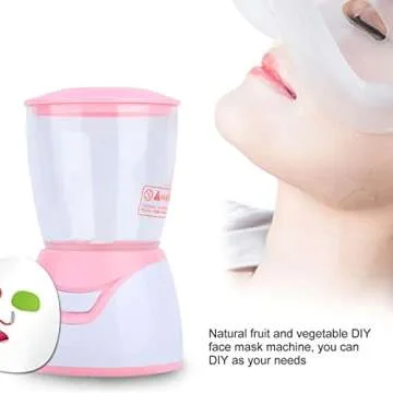 ZJchao Face Mask Machine, Fruit Vegetable Collagen Mask Make Machine Mini DIY Automatic Facial Cream Making With 32Pcs Mask Making Collagen Capsules