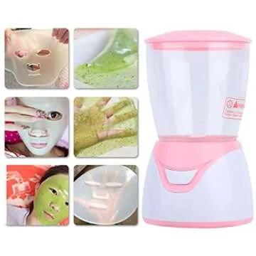 ZJchao Face Mask Machine, Fruit Vegetable Collagen Mask Make Machine Mini DIY Automatic Facial Cream Making With 32Pcs Mask Making Collagen Capsules