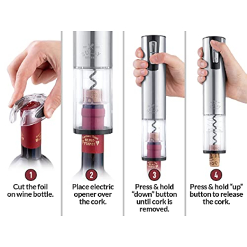 Zulay Electric Wine Opener with Charging Base for Easy Uncorking