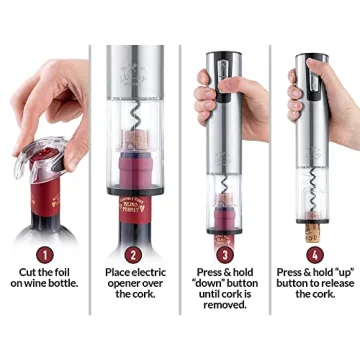 Zulay Electric Wine Opener with Charging Base for Easy Uncorking