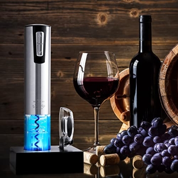 Zulay Electric Wine Opener with Charging Base for Easy Uncorking