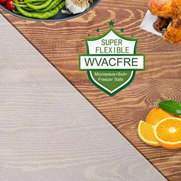WVacFre 100 Quart Size 8x12Inch 4mil Food Vacuum Sealer Bags with Commercial Grade,BPA Free,Heavy Duty,Great for Food Vac Storage or Sous Vide Cooking