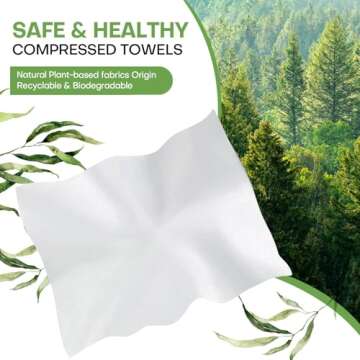 Fancyou Compressed Disposable Face Towel 100 PCS,Thicken Facial Cleansing Cloths Towelettes,Mini Tra...