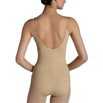 Capezio womens Camisole Leotard With Adjustable Straps tank top and cami shirts, Nude, Large US