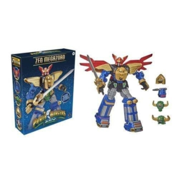 Transformers Power Rangers Zeo Megazord 12-inch Action Figure Highly Posable Toy with Helmets and Ac...