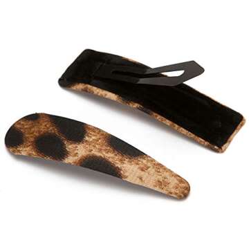 Folora 8pcs Women Girls Fashion Leopard Snap Barrettes Hollow Design Hair Clips, Style A