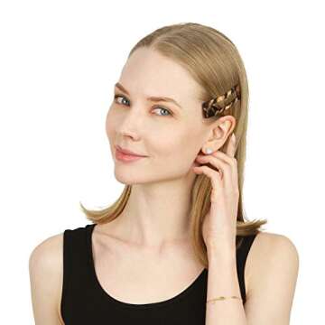 Folora 8pcs Women Girls Fashion Leopard Snap Barrettes Hollow Design Hair Clips, Style A