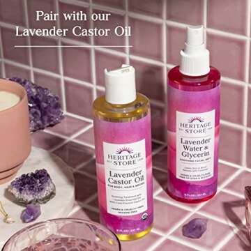 HERITAGE STORE Lavender Flower Water & Glycerine Benefits Skin, Hair & More Aromatherapy Mist Spray 8 oz