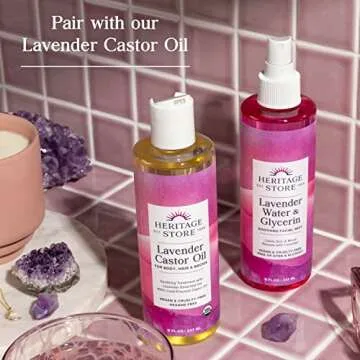 HERITAGE STORE Lavender Flower Water & Glycerine Benefits Skin, Hair & More Aromatherapy Mist Spray 8 oz