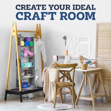 ZOBER 5-Shelf Hanging Closet Organizer Durable Space-Saving