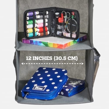 ZOBER 5-Shelf Hanging Closet Organizer Durable Space-Saving