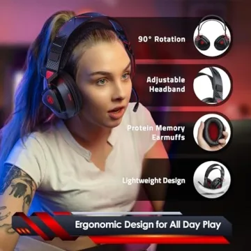 Awinnasey PH3 Wireless Gaming Headset with 50Hrs Battery