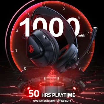Awinnasey PH3 Wireless Gaming Headset with 50Hrs Battery