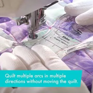 Creative Grids Elvira Quilting Tool - Non-Slip Acrylic Ruler