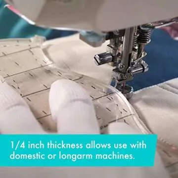 Creative Grids Elvira Quilting Tool - Non-Slip Acrylic Ruler