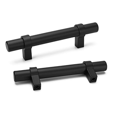 Peaha Black Cabinet Pulls for Modern Kitchens - 5 Pack