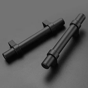 Peaha Black Cabinet Pulls for Modern Kitchens - 5 Pack