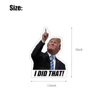 100pcs Trump I Did That Stickers Gas Pump Stickers Decal, Donald Trump Merchandise, Anti-Trump Stickers